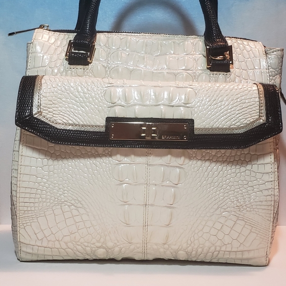 Brahmin Handbags - Brahmin Malia Satchel Sugar Tri-Texture